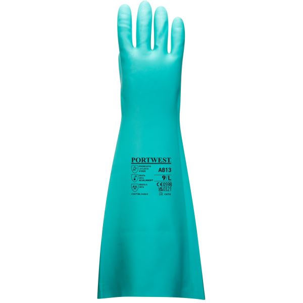 Green Extended Length Nitrile Gauntlet 