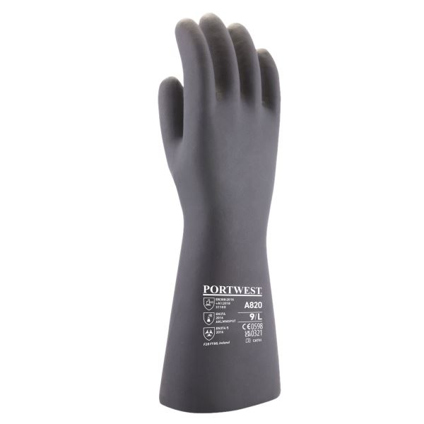 Black Neoprene Chemical Gauntlet 