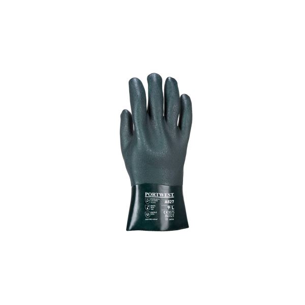 Portwest Green Double Dipped PVC Gauntlet 27cm 