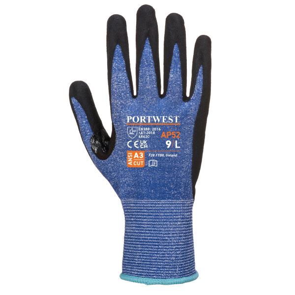 Blue/black Dexti Cut Ultra Glove 