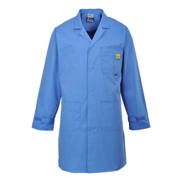 Portwest Hamilton Blue Anti-Static ESD Coat 