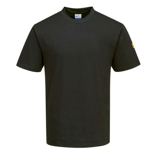 Portwest Black Anti-Static ESD T-Shirt S/S 