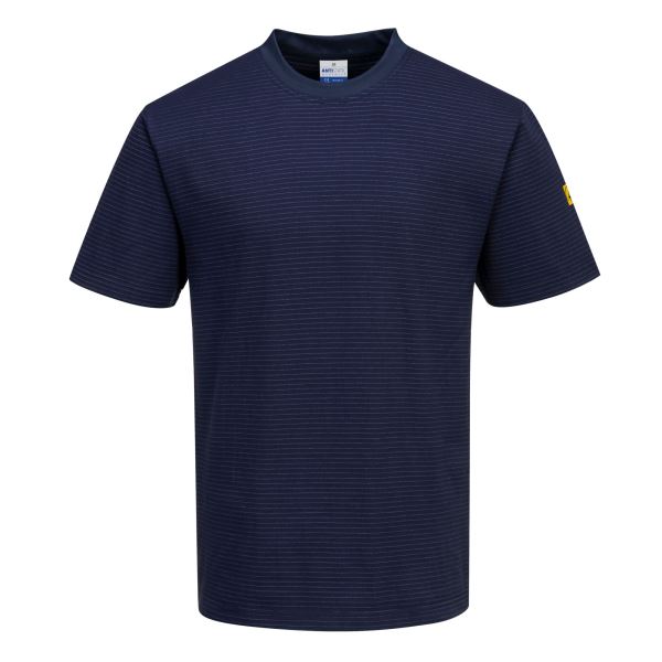 Navy Anti-Static ESD T-Shirt S/S 