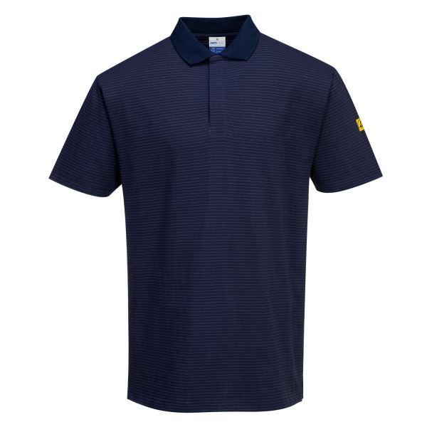 Navy Anti-Static ESD Polo Shirt S/S 