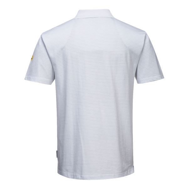 Portwest White Anti-Static ESD Polo Shirt S/S 