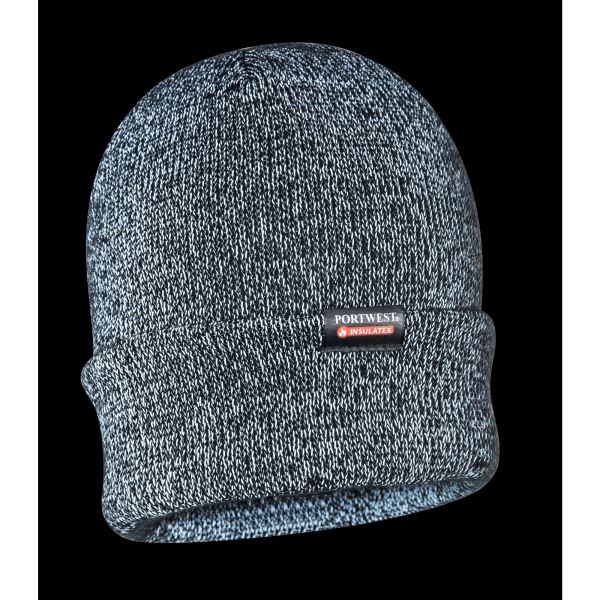 Navy Knit Insulatex Reflective Yarn Beanie 