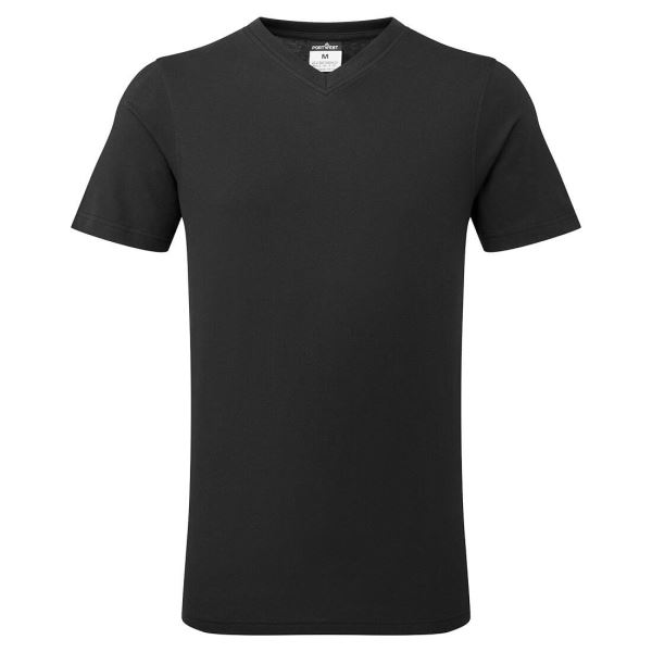 Black V-Neck Cotton T-Shirt 