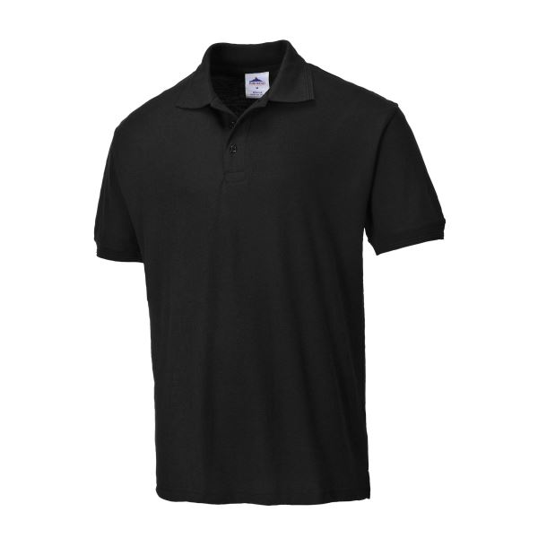 Portwest Black Naples Polo Shirt S/S 