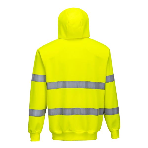 Yellow Hi-Vis Zipped Hoodie 