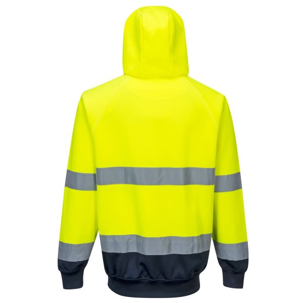 Yellow/navy Hi-Vis Contrast Hoodie 