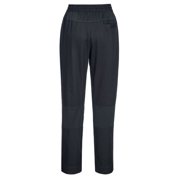 Black Cotton Mesh Air Chef Trousers 