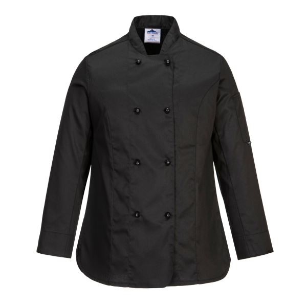 Black Rachel Women's Chefs Jacket L/S 