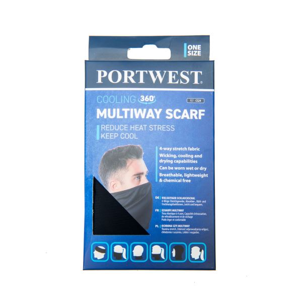 Black Cooling Multiway Scarf 