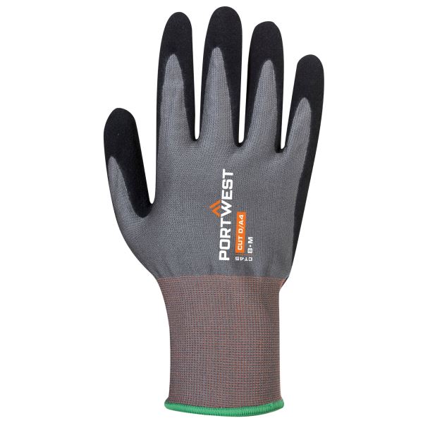 Portwest Grey Black CT Cut D18 Nitrile Glove 