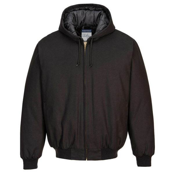 Black Duck Quilt Lined Hooded Jacket 