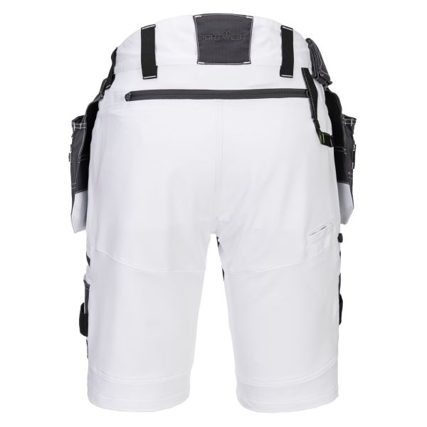 Portwest White DX4 Detachable Holster Pocket Shorts 