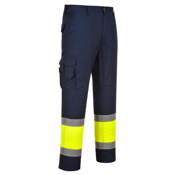 Yellow/navy Hi-Vis Contrast Class 1 Service Trousers 