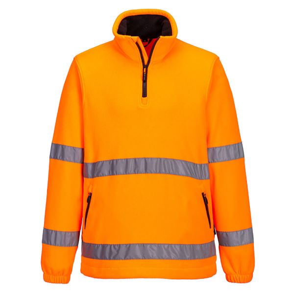 Orange Hi-Vis 1/2 Zip Fleece 