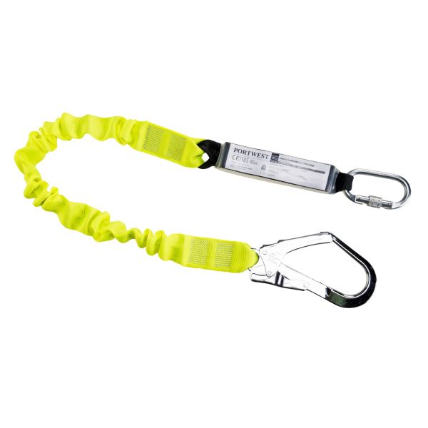 Portwest Yellow Single Elasticated 1.8m Lanyard With Shock Absorber 