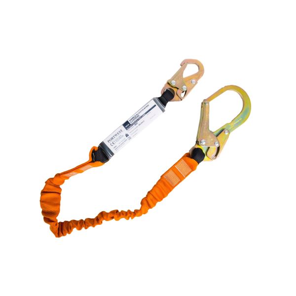 Black/orange Single 140kg 1.8m Lanyard with Shock Absorber 