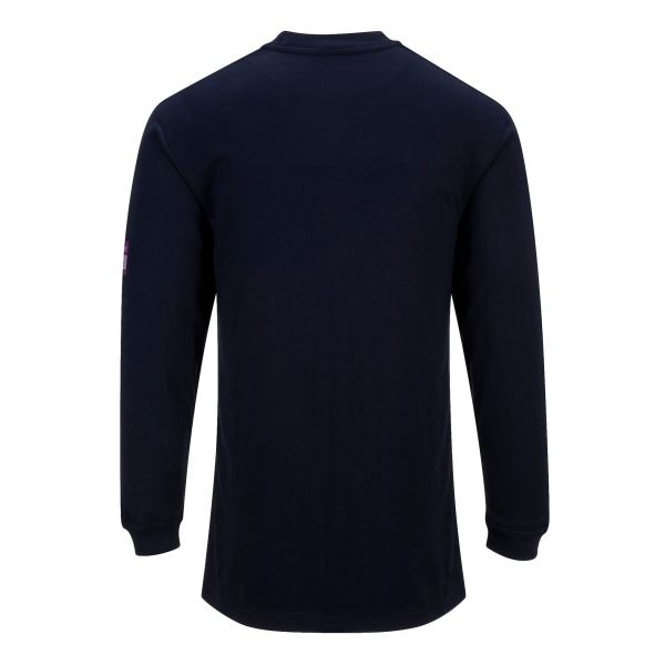 Navy Flame Resistant Anti-Static Long Sleeve T-Shirt 