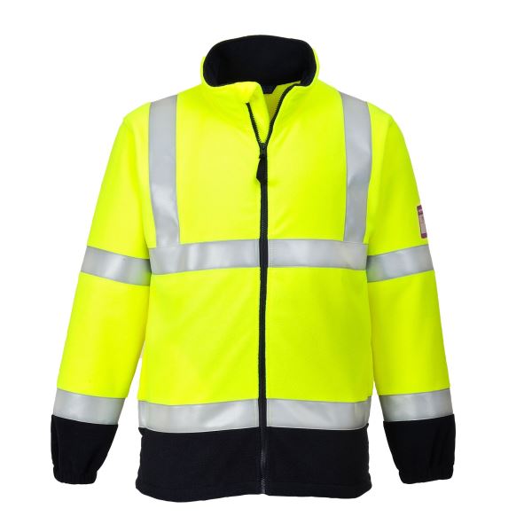 Yellow Flame Resistant Anti-Static Hi-Vis Fleece 