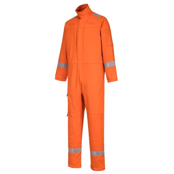 Orange Bizflame Work Stretch Panelled Coverall  