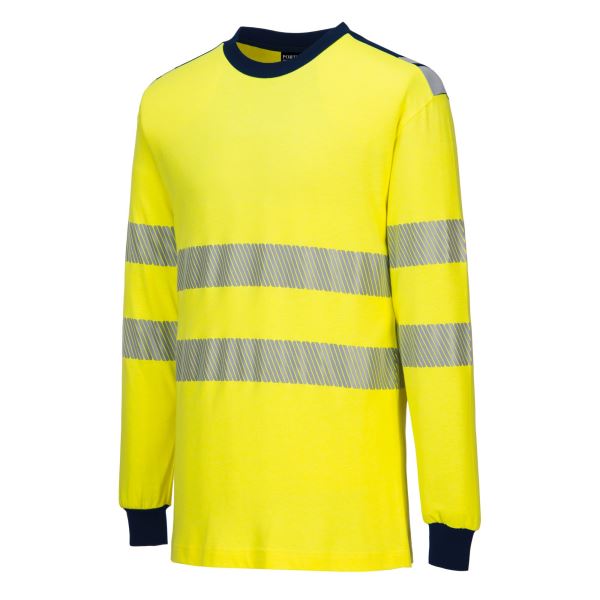 Yellow/navy PW3 Flame Resistant Hi-Vis T-Shirt 