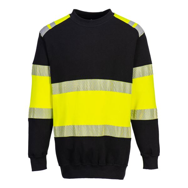 Yellow/black PW3 Flame Resistant Class 1 Sweatshirt  