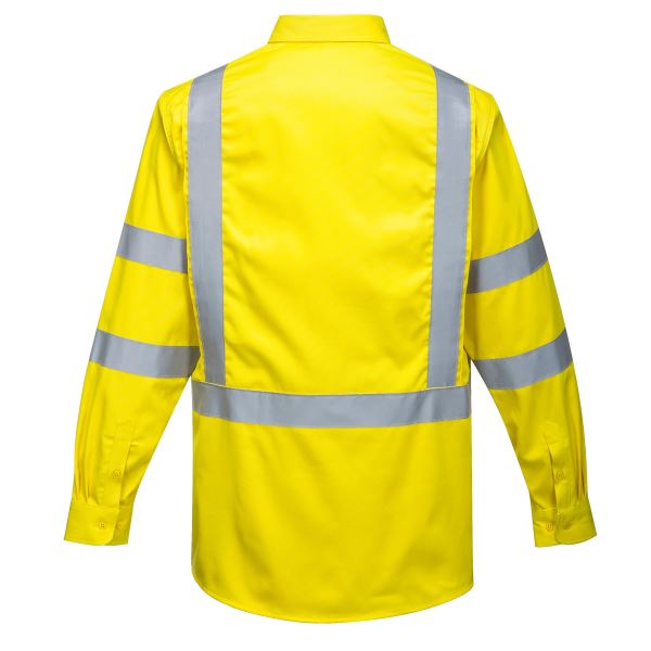 Yellow Bizflame 88/12 FR Hi-Vis Shirt 