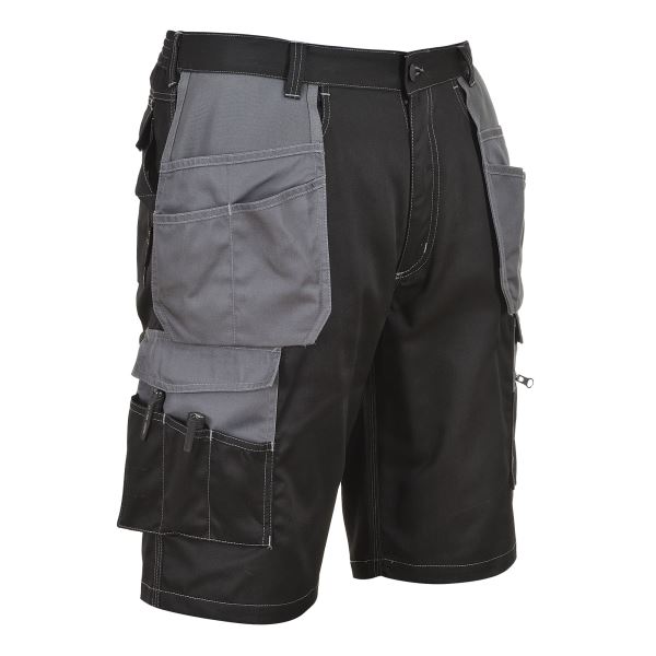 Portwest Black Zoom Grey Granite Holster Shorts 