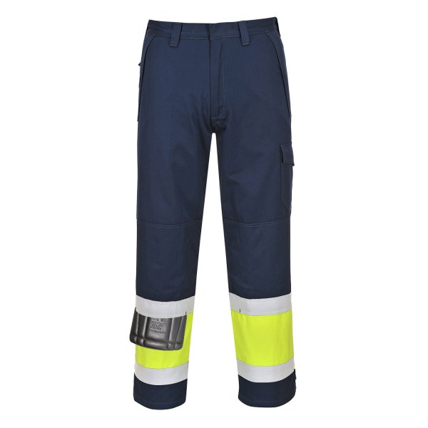 Portwest Yellow Navy Hi-Vis Modaflame Trousers 