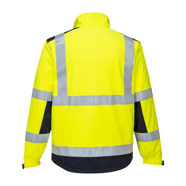 Portwest Yellow Navy Modaflame Multi Norm Arc Softshell Jacket 