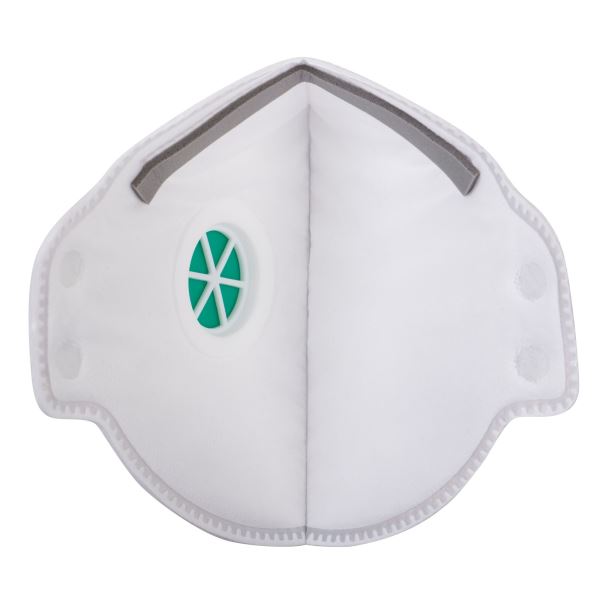 Portwest White FFP3 Valved Dolomite Fold Flat Respirator (Pk20) 