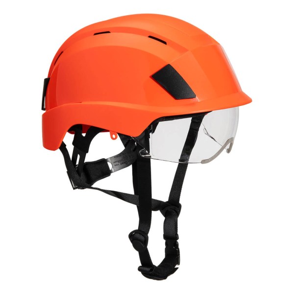 Portwest Orange Integrated Visor Helmet 