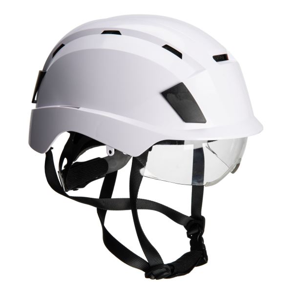 Portwest White Integrated Visor Helmet 