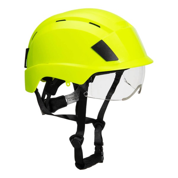 Portwest Yellow Integrated Visor Helmet 