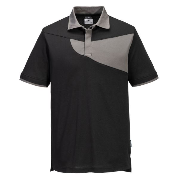 Black/zoom Grey PW2 Cotton Comfort Polo Shirt S/S 