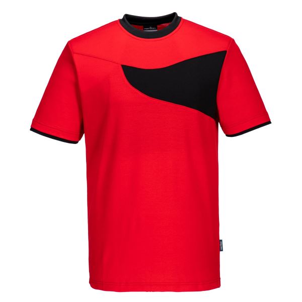 Red/black PW2 Cotton Comfort T-Shirt S/S 