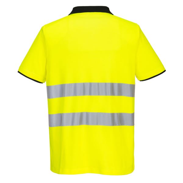 Yellow/black PW2 Hi-Vis Cotton Comfort Polo Shirt S/S  