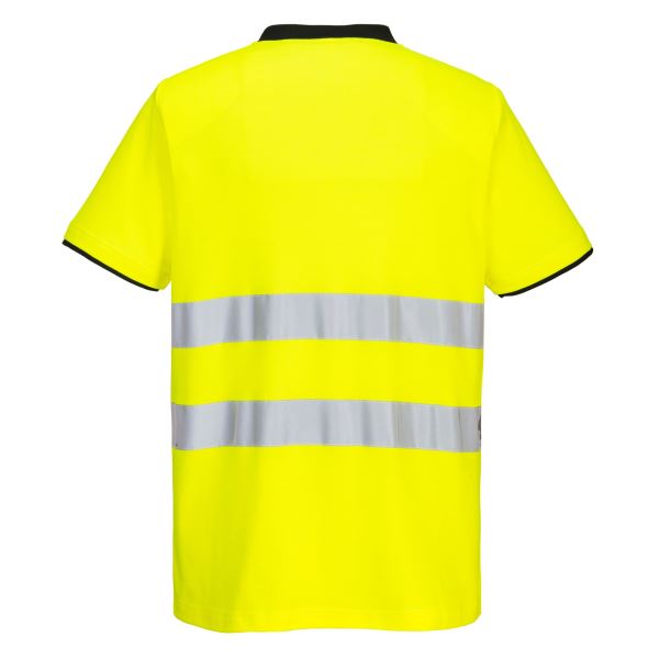 Portwest Yellow Black PW2 Hi-Vis Cotton Comfort T-Shirt S/S  