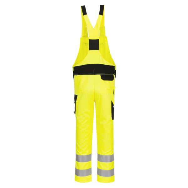 Yellow/black PW2 Hi-Vis Bib and Brace 