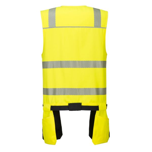 Yellow/black PW3 Hi-Vis Class 1 Tool Vest  