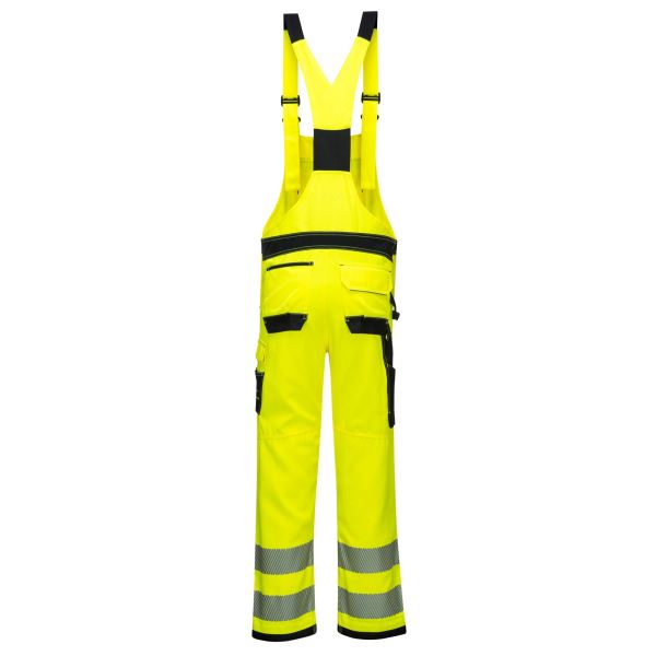 Yellow/black PW3 Hi-Vis Bib and Brace 