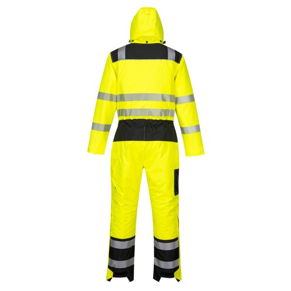 Portwest Yellow Black PW3 Hi-Vis Winter Coverall 