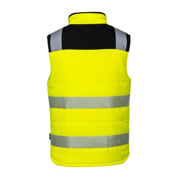 Yellow/black PW3 Hi-Vis Reversible Bodywarmer 