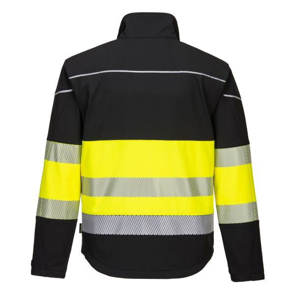 Black/yellow PW3 Hi-Vis Class 1 Softshell (3L) 