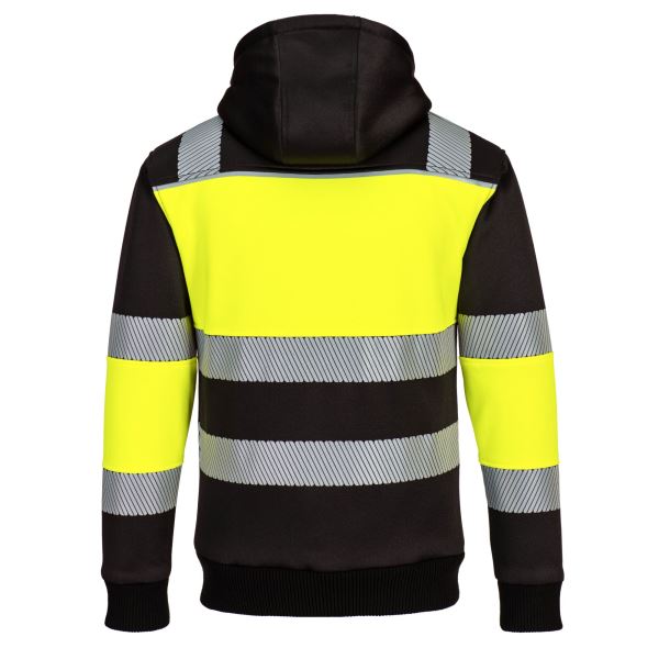 Yellow/black PW3 Zipped Class 1 Winter Hoodie 