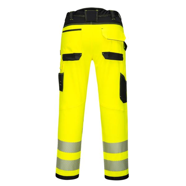 Yellow/black PW3 Hi-Vis Women's Stretch Work Trousers 