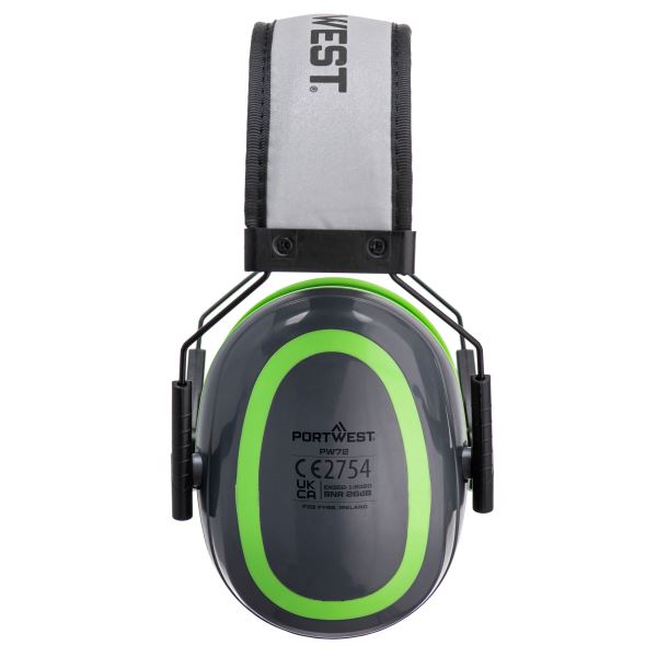 Portwest Grey Green HV Extreme Ear Defenders Low 